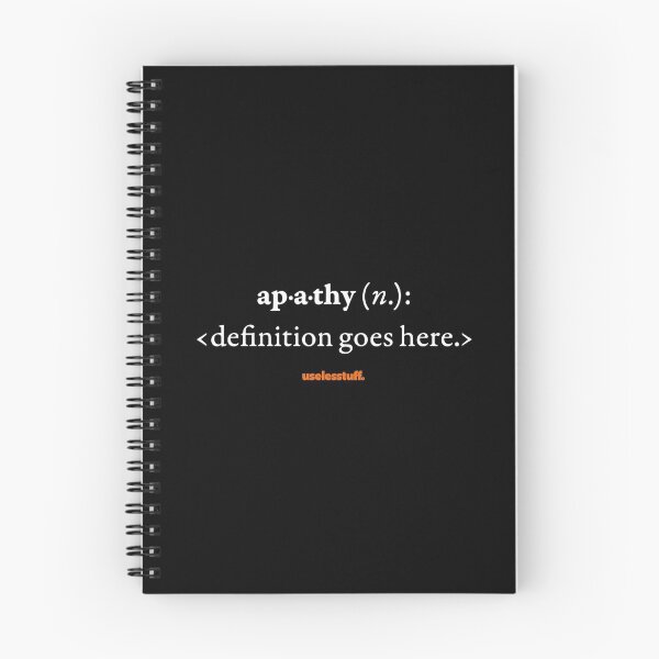 Item preview, 16885-01-BDK – Uselesstuff® Dictionary – Apathy – Definition (White) designed and sold by Uselesstuff.