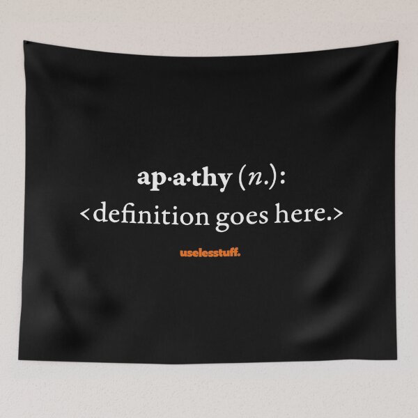 Item preview, 16885-01-BDK - Diccionario Uselesstuff® - Apatía - Definición (Blanco) designed and sold by Uselesstuff.