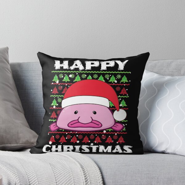 Item preview, Blob Fish Happy Christmas T-Shirt Cute Festive Santa Hat Blobfish Winter Holiday Funny Christmas Clothing  designed and sold by JollyKRogers.