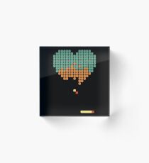 Retrogaming heart Acrylic Block