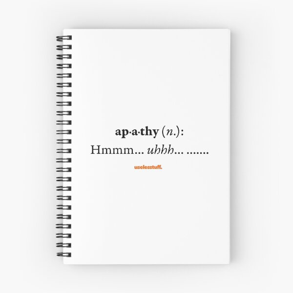 Item preview, 16885-02-BLT – Uselesstuff® Dictionary – Apathy – Hmmm… (Black) designed and sold by Uselesstuff.