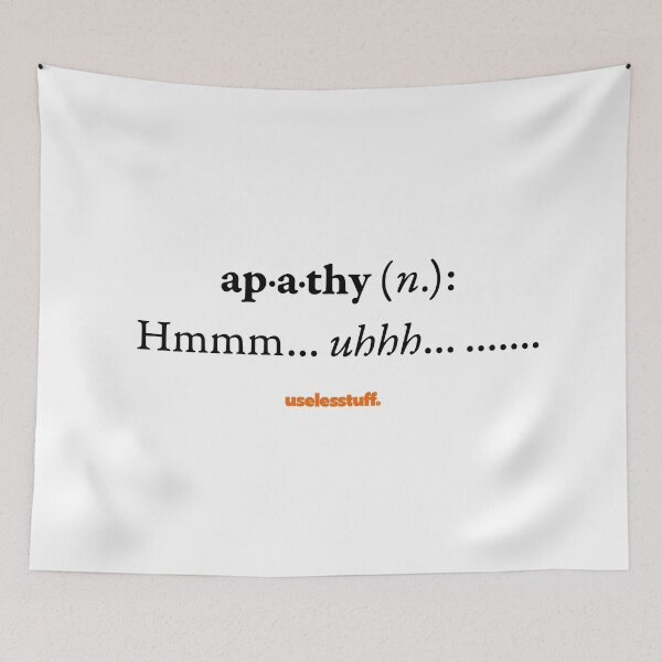 Item preview, 16885-02-BLT – Uselesstuff® Dictionary – Apathy – Hmmm… (Black) designed and sold by Uselesstuff.