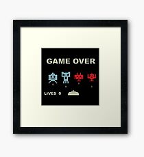 Game over retrogaming Framed Print