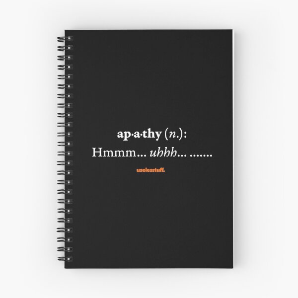 Item preview, 16885-02-BDK – Uselesstuff® Dictionary – Apathy – Hmmm… (White) designed and sold by Uselesstuff.