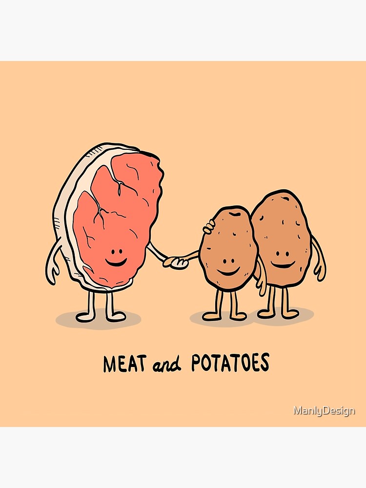 "Meat and Potatoes" Canvas Print for Sale by ManlyDesign Redbubble