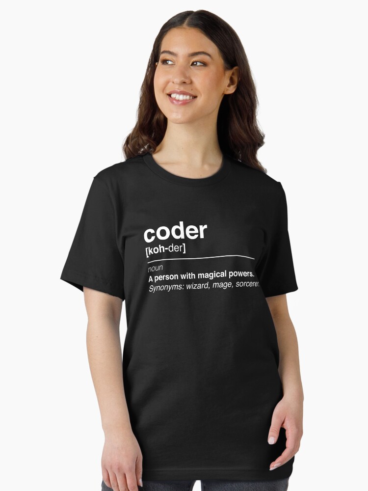 Thumbnail 2 of 7, Essential T-Shirt, Coder definition designed and sold by KeepOnCoding.