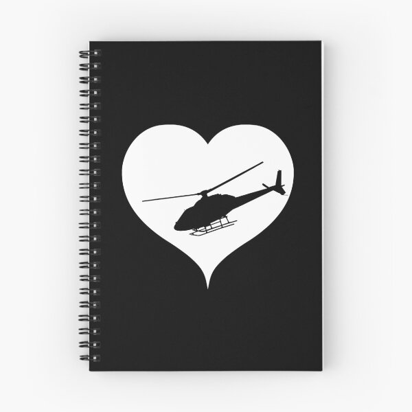 Item preview, Helicopter heart silhouette gift designed and sold by RetroFuchs.