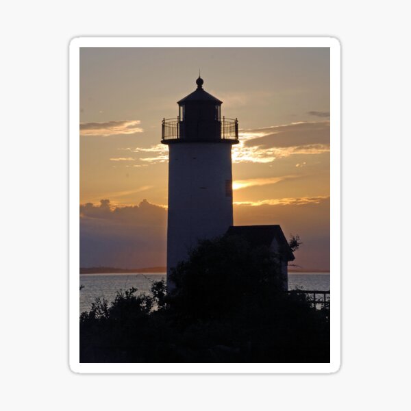 Sunset at Annisquam Lighthouse Sticker