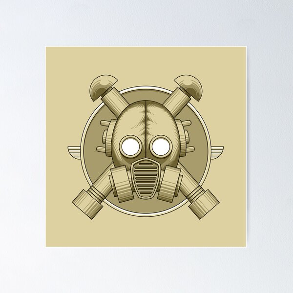 Item preview, Art Deco Gasmask Khaki designed and sold by Rustyoldtown.
