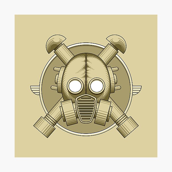 Item preview, Art Deco Gasmask Khaki designed and sold by Rustyoldtown.