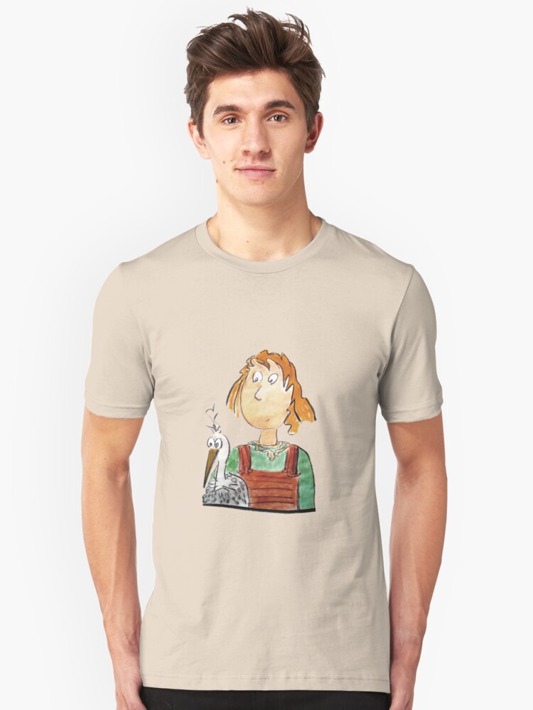 Alternate view of Girl and volture Slim Fit T-Shirt