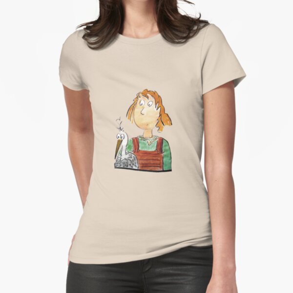 Girl and volture Fitted T-Shirt