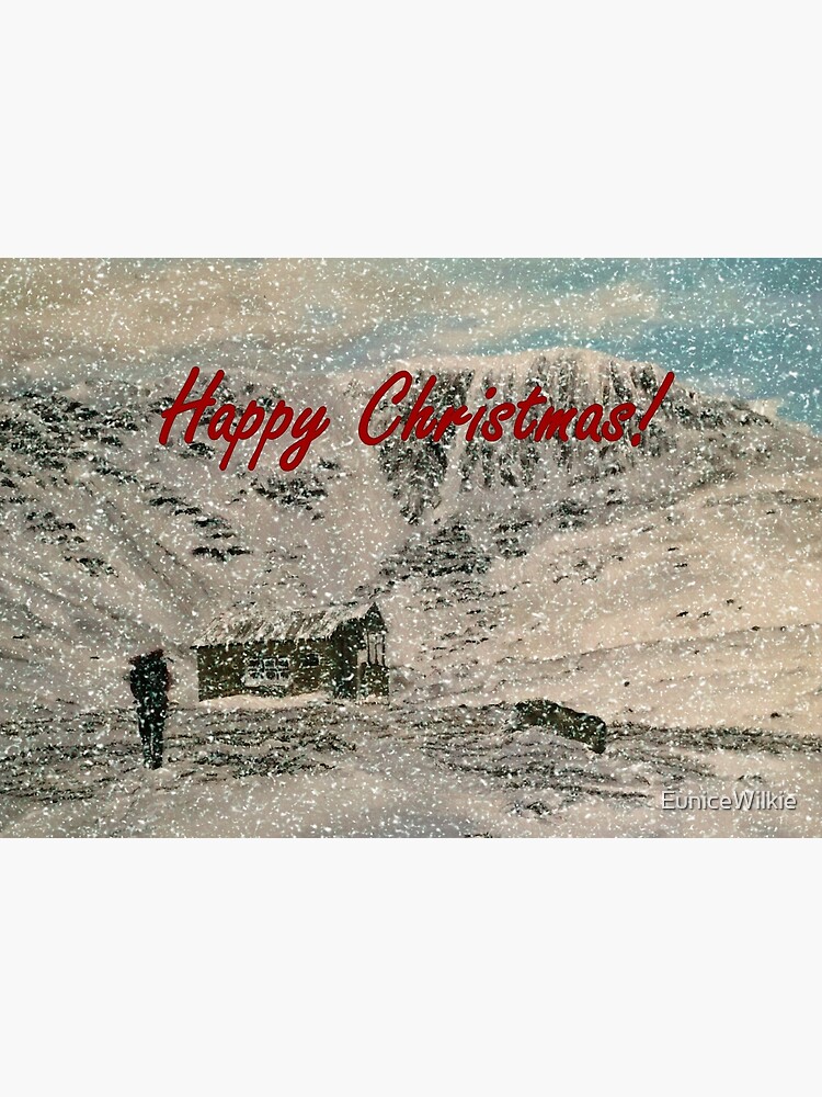 Thumbnail 2 of 2, Greeting Card, Snowy Scottish Highlands Christmas Card designed and sold by EuniceWilkie.
