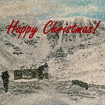 Artwork thumbnail, Snowy Scottish Highlands Christmas Card by EuniceWilkie