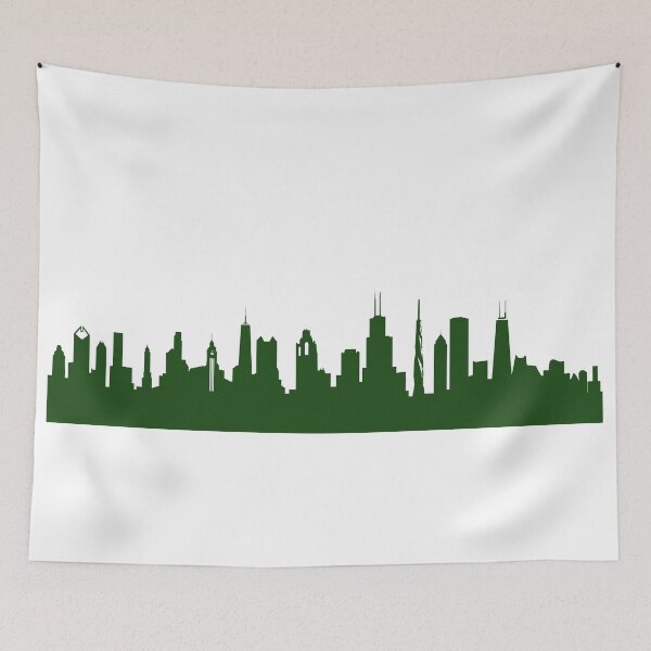Item preview, CHICAGO skyline in forest green designed and sold by 44spaces.