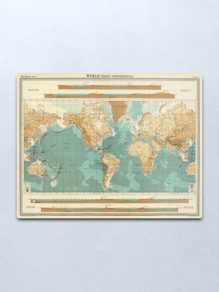 Alternate view of Vintage Map of The World (1922) Metal Print