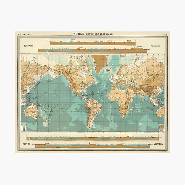 Item preview, Vintage Map of The World (1922) designed and sold by BravuraMedia.