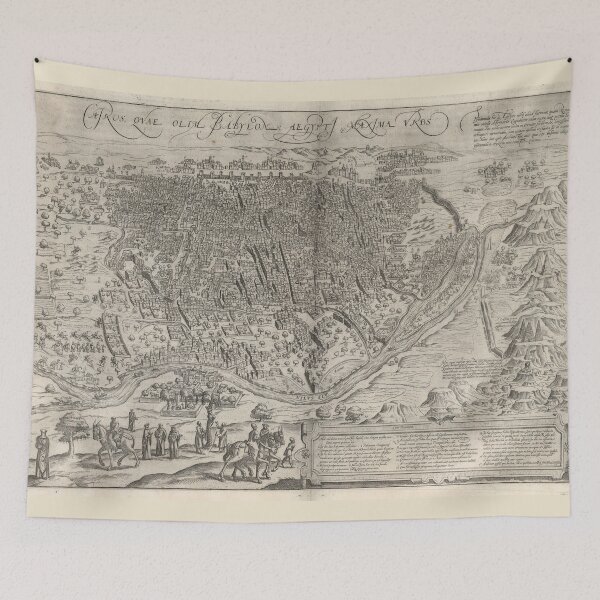 Item preview, Vintage Pictorial Map of Cairo Egypt (1575) designed and sold by BravuraMedia.