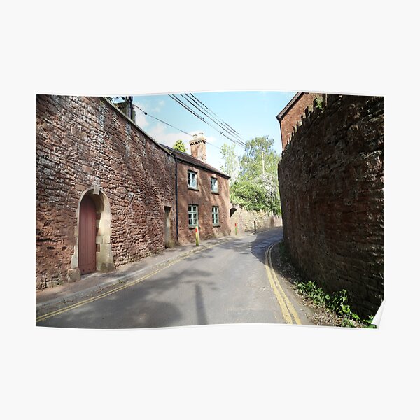 "Country lane in English village, Lydeard, Somerset, UK" Poster