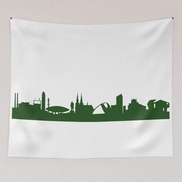 Item preview, EINDHOVEN skyline in forest green designed and sold by 44spaces.