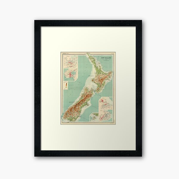 Item preview, Vintage Map of New Zealand (1922) designed and sold by BravuraMedia.