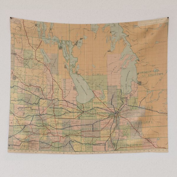 Item preview, Vintage Map of Manitoba (1903) designed and sold by BravuraMedia.