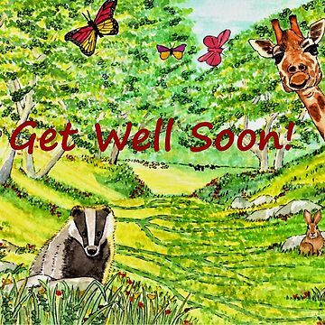 Artwork thumbnail, Friendly Faces - Get Well Soon Greeting Card by EuniceWilkie