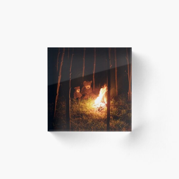 Deano Bears Bonfire Night Acrylic Block