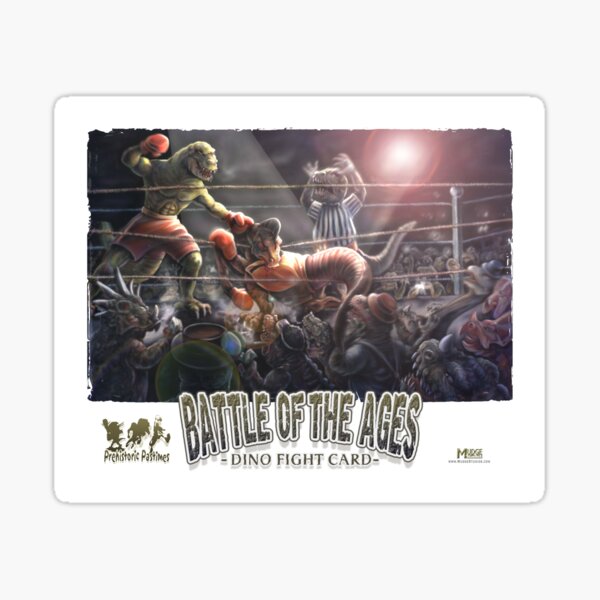 Dinosaur T Rex Corythosaurus Battle of the Ages Sticker