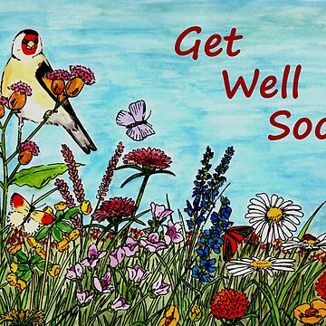 Artwork thumbnail, Flower Meadow Get Well Soon Card by EuniceWilkie