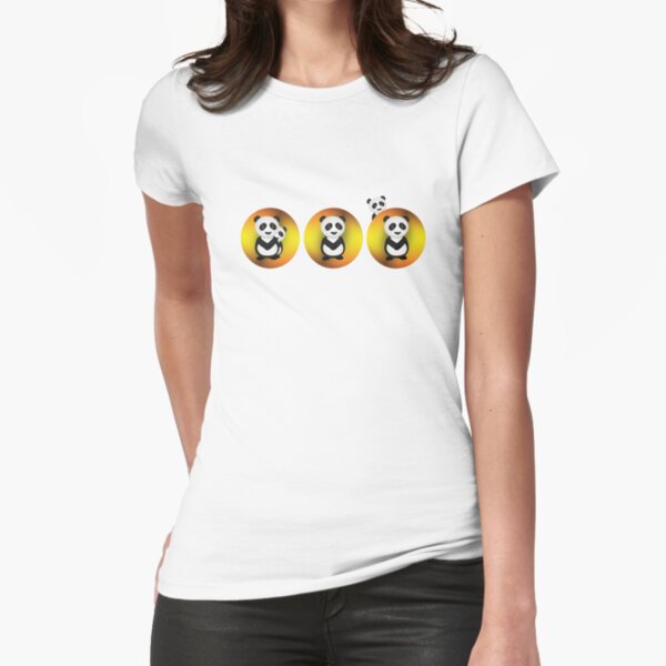 Panda family Fitted T-Shirt