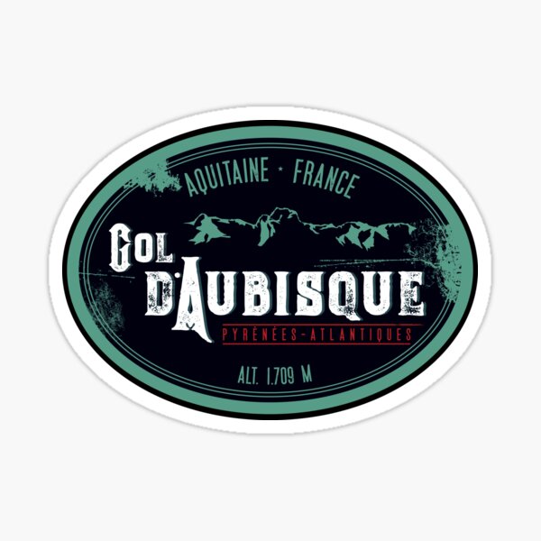 Artikel-Vorschau von Col d'Aubisque 02 T-Shirt + Aufkleber - Route des Cols Pyrenees, designt und verkauft von ROADTROOPER.