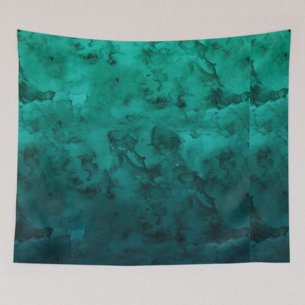Item preview, Modern deep green tropical winter ombre watercolor designed and sold by GirlyTrend.