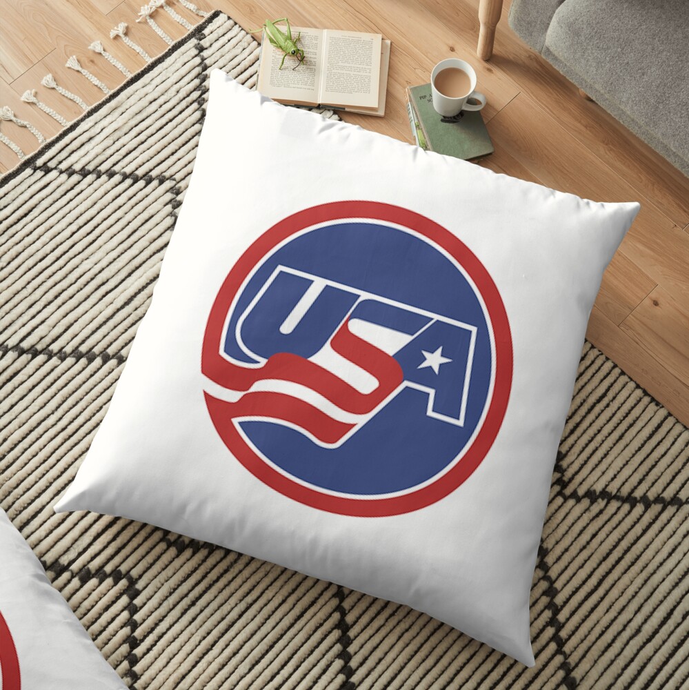 USA Hockey Logo Floor Pillow