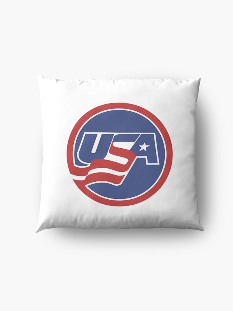 Alternate view of USA Hockey Logo Floor Pillow