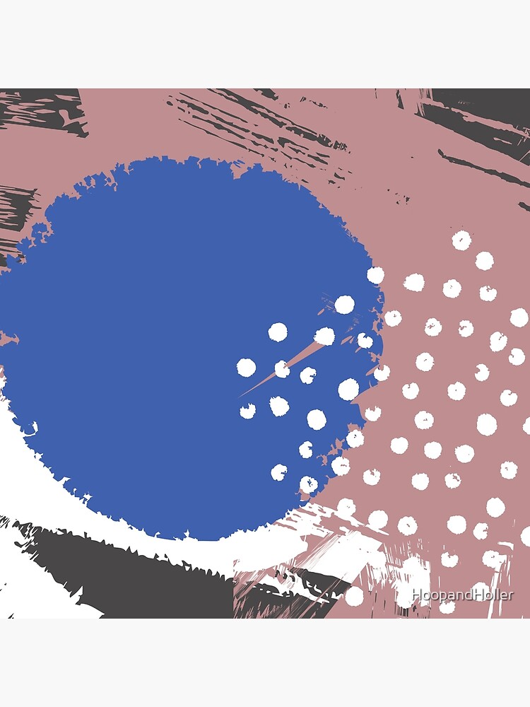 Thumbnail 4 of 4, Pillow, Big Blue Circle and Dots designed and sold by HoopandHoller.