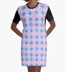 Fantastical Fairytale Pattern Graphic T-Shirt Dress