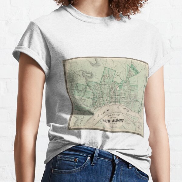 Item preview, Vintage Map of New Albany IN (1876) designed and sold by BravuraMedia.