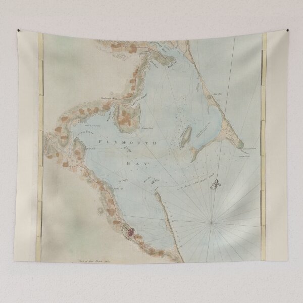 Item preview, Vintage Map of Plymouth Bay (1779) designed and sold by BravuraMedia.