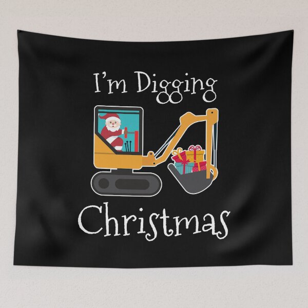 Item preview, I'm Digging Christmas Snow Tractor Excavator Santa designed and sold by BUBLTEES.