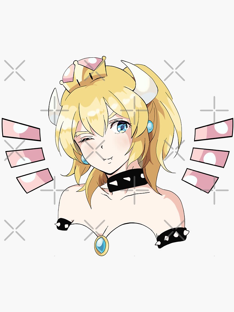 "Bowsette meme manga" Sticker by MimieTrouvetou | Redbubble