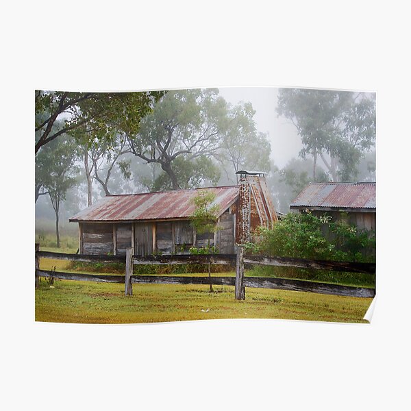 Misty hut Poster
