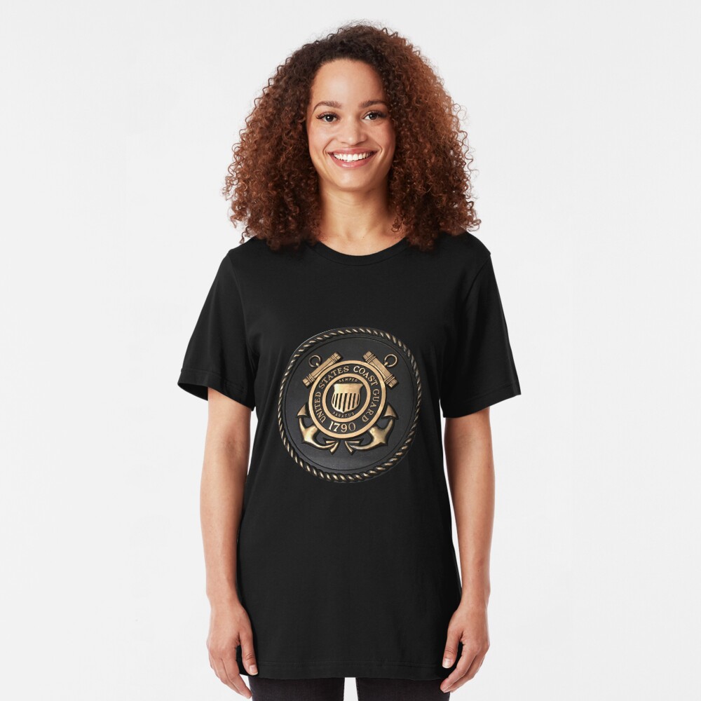 US Coast Guard Emblem T-Shirt Slim Fit T-Shirt
