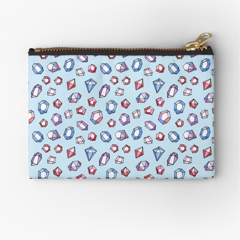 Jewels on blue Zipper Pouch