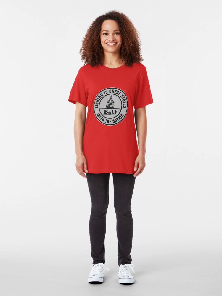 Alternate view of B&O Railroad T-Shirt Slim Fit T-Shirt