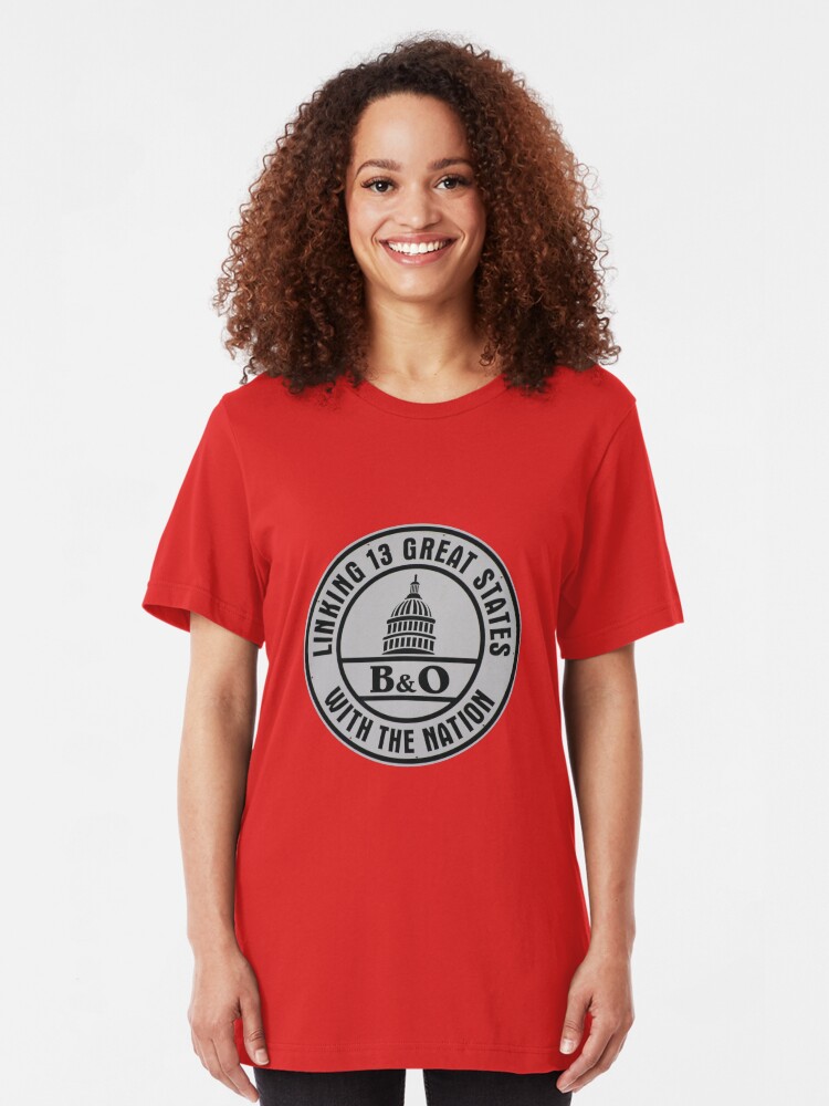 Alternate view of B&O Railroad T-Shirt Slim Fit T-Shirt