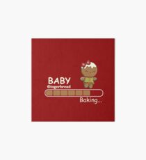 Baby Gingerbread Baking Christmas For Pregnant Women Art Board