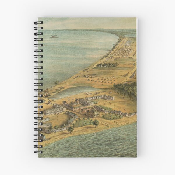 Item preview, Vintage Pictorial Map of Point Lookout MD (1864) designed and sold by BravuraMedia.