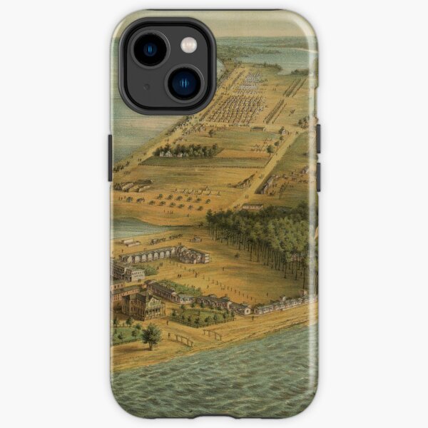 Vintage Pictorial Map of Point Lookout MD (1864) iPhone Tough Case
