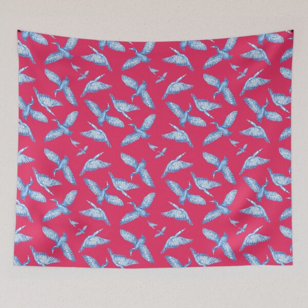 Item preview, Cormorants pattern - blue designed and sold by Sally Barnett.
